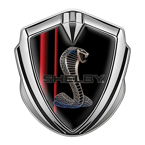Ford Shelby Trunk Emblem Badge Silver Black Red Elements Cobra Logo