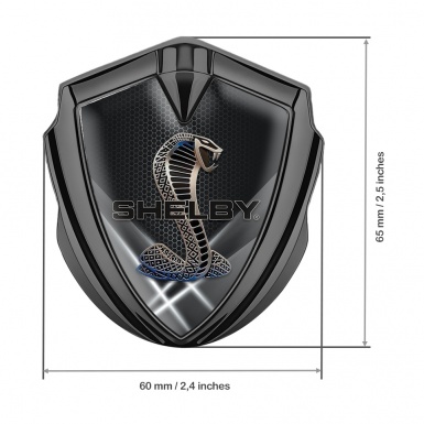 Ford Shelby Metal Emblem Self Adhesive Graphite Hex Light Beams Edition