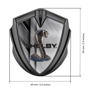 Ford Shelby Bodyside Badge Self Adhesive Graphite Metal Alloy Cobra Logo