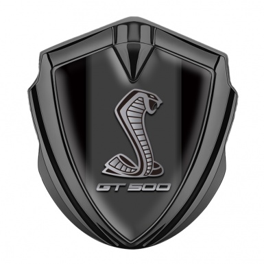 Ford Shelby Self Adhesive Bodyside Emblem Graphite Black Base GT 500