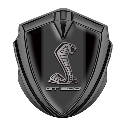 Ford Shelby Self Adhesive Bodyside Emblem Graphite Black Base GT 500