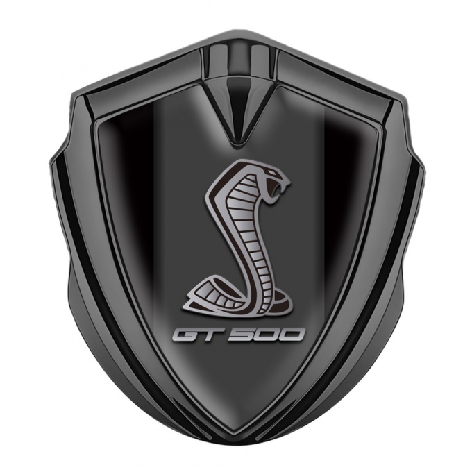 Ford Shelby Self Adhesive Bodyside Emblem Graphite Black Base GT 500
