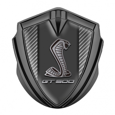 Ford Shelby Metal Emblem Self Adhesive Graphite Light Carbon GT 500 Motif