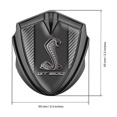 Ford Shelby Metal Emblem Self Adhesive Graphite Light Carbon GT 500 Motif