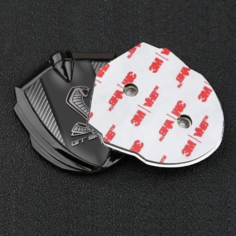 Ford Shelby Metal Emblem Self Adhesive Graphite Light Carbon GT 500 Motif