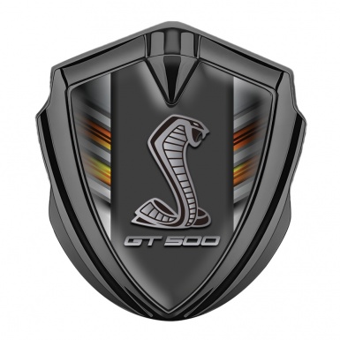 Ford Shelby Bodyside Domed Emblem Graphite Colorful Lines  GT 500 Logo