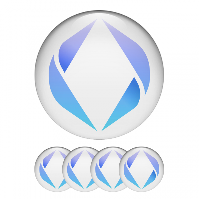 Ethereum ETH Name Service Crypto Currencies Stickers Silicone White