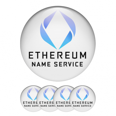 Ethereum ETH Name Service Silicone 3D Stickers White