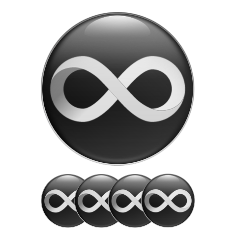Internet Computer ICP Silicone 3D Stickers Black White Logo
