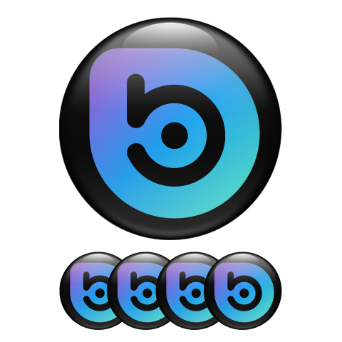 Bora Crypto Currencies Silicone Stickers Black