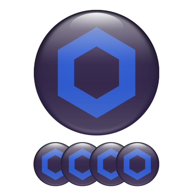 Chainlink Link Crypto Currencies Silicone Stickers Black