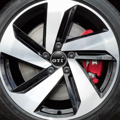 VW GTI Silicone Stickers Center Hub Black
