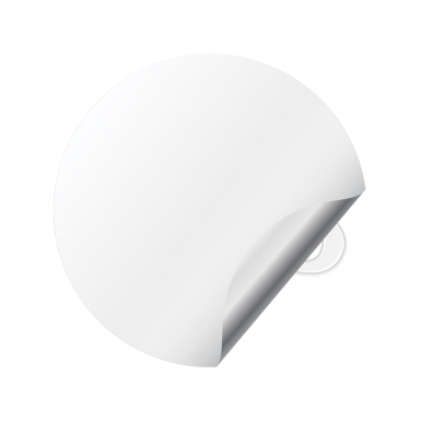 VW GTI Volkswagen Domed Stickers Wheel Center Cap White