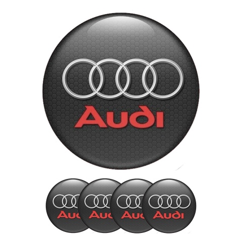 Audi Silicone Stickers Center Hub Black Snakeskin 