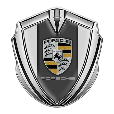 Porsche Bodyside Badge Self Adhesive Silver Dark Pilon Sandy Elements