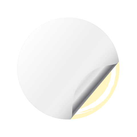 VW Center Hub Dome Stickers Yellow Brushed Style