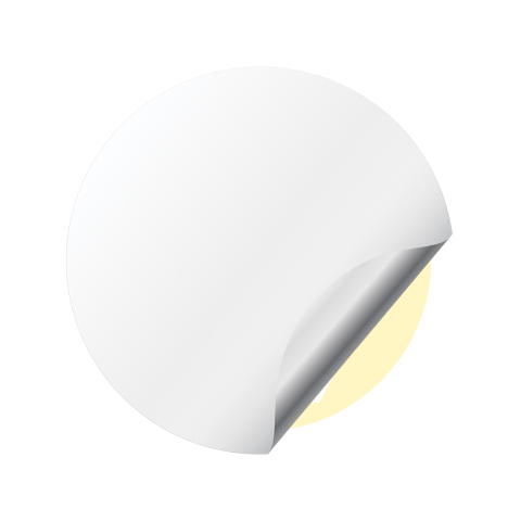 VW Center Hub Dome Stickers Yellow White New Style Logo