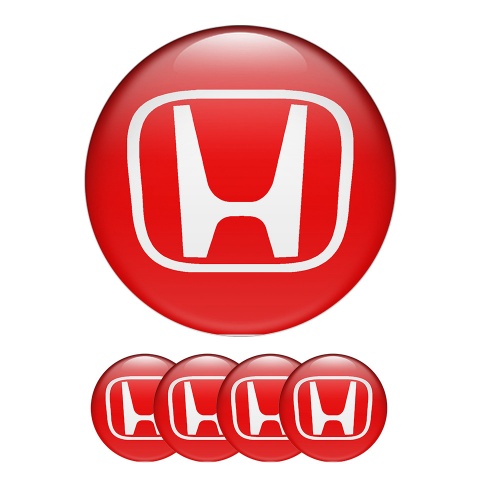 Honda  Silicone Stickers Center Hub Red Line