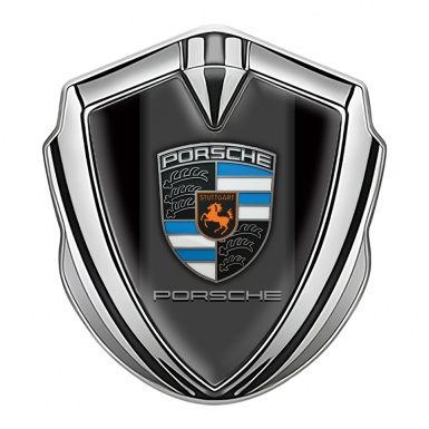 Porsche Self Adhesive Bodyside Emblem Silver Black Foundation Blue Fragment
