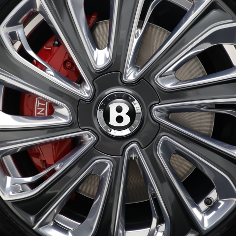 Bentley Dome Stickers Wheel Center Cap Black White
