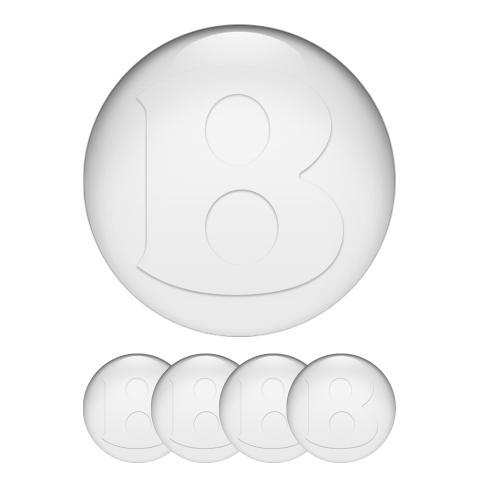 Bentley Center Hub Dome Stickers White 3D