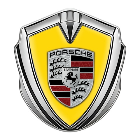 Porsche Bodyside Badge Self Adhesive Silver Blazing Yellow Red Elements