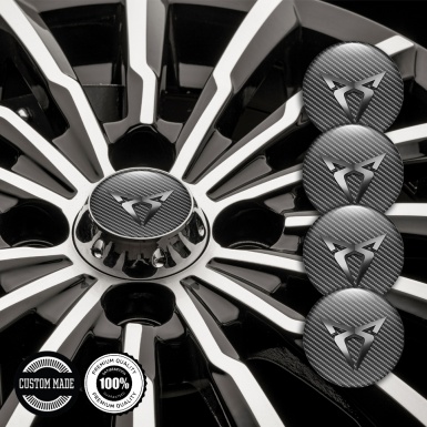 Seat Cupra Domed Stickers Dark Carbon
