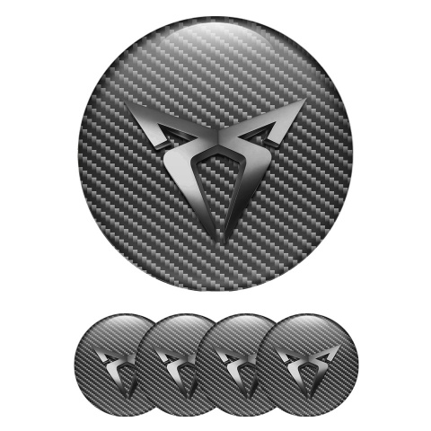 Seat Cupra Domed Stickers Dark Carbon