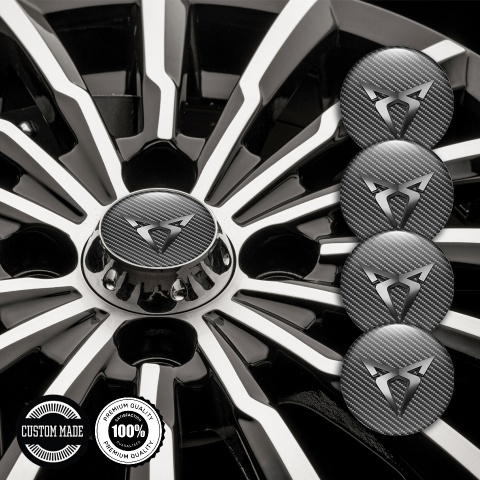 Seat Cupra Domed Stickers Dark Carbon