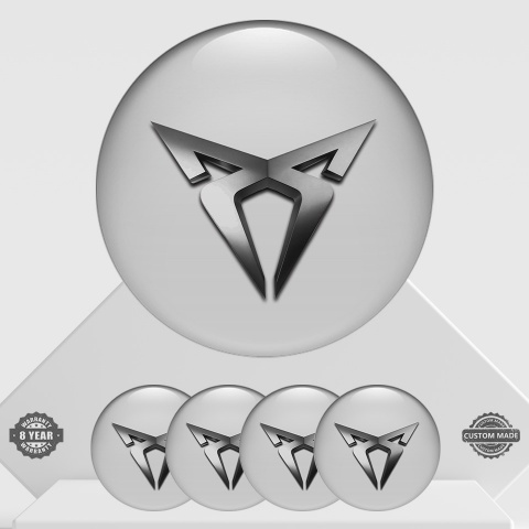 Seat Cupra Domed Stickers Grey Edition