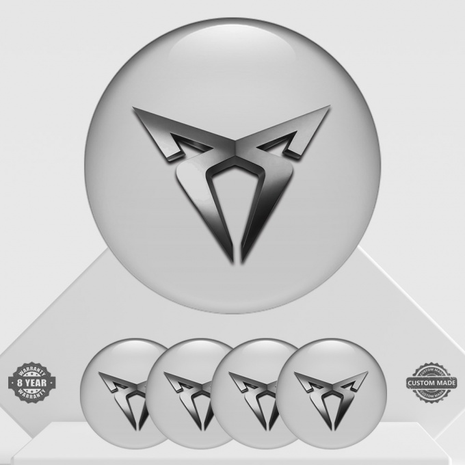 Seat Cupra Domed Stickers Grey Edition