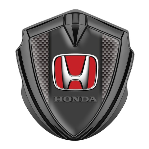 Honda Trunk Emblem Badge Graphite Grey Carbon Red Logo Design