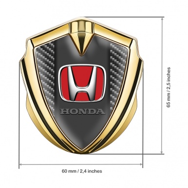 Honda Self Adhesive Bodyside Emblem Gold Light Carbon Red Motif