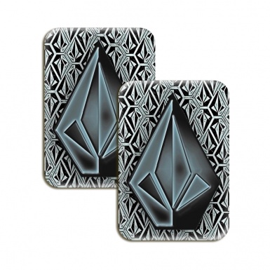 Volcom Silicone Stickers with Black White Artwork 2 pcs