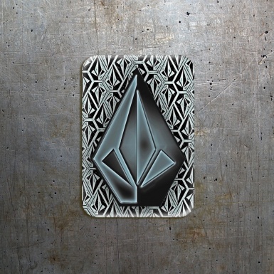 Volcom Silicone Stickers with Black White Artwork 2 pcs