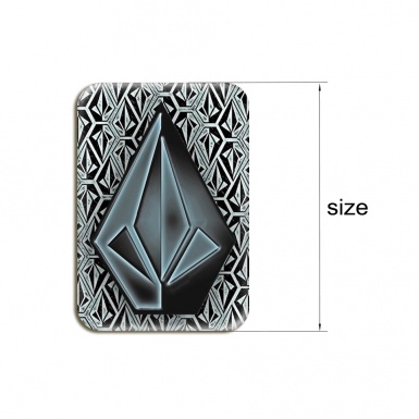 Volcom Silicone Stickers with Black White Artwork 2 pcs