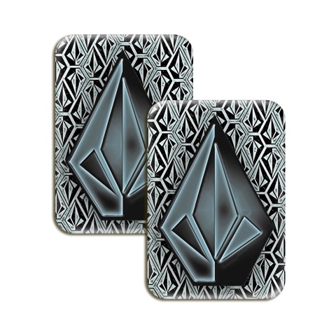 Volcom Silicone Stickers with Black White Artwork 2 pcs
