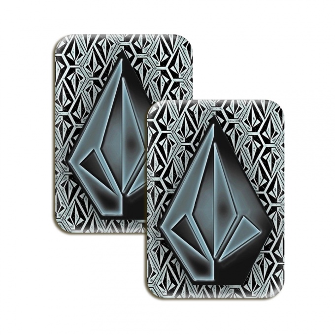 Volcom Silicone Stickers with Black White Artwork 2 pcs