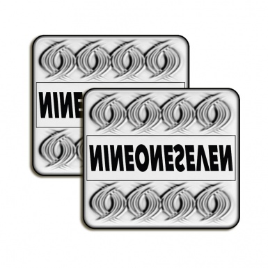 917 Nine One Seven Silicone Stickers Grey and Black Artwork 2 pcs