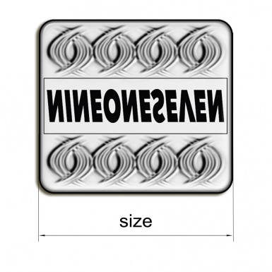917 Nine One Seven Silicone Stickers Grey and Black Artwork 2 pcs