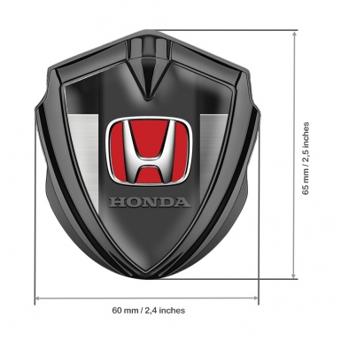 Honda Metal Bodyside Domed Emblem Graphite Black Brushed Edition