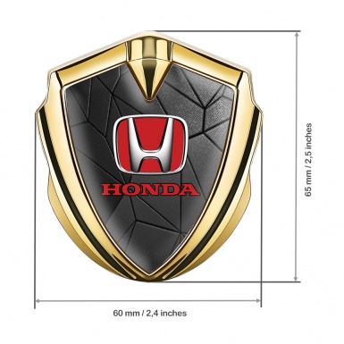 Honda Self Adhesive Bodyside Emblem Gold Dark Mosaic Design