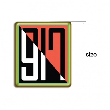 917 Nine One Seven Silicone Stickers Black and Orange Artwork 2 pcs 