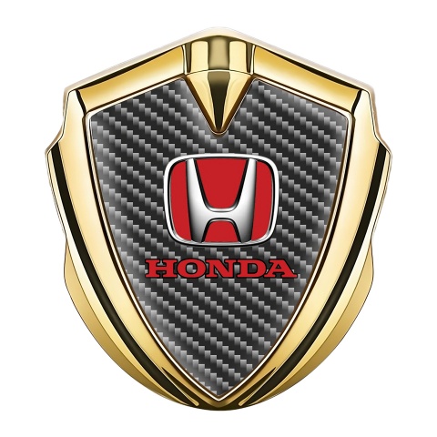 Honda Bodyside Badge Self Adhesive Gold Dark Carbon Style Edition
