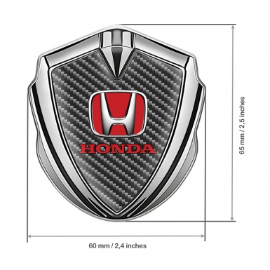 Honda Bodyside Badge Self Adhesive Silver Dark Carbon Style Edition