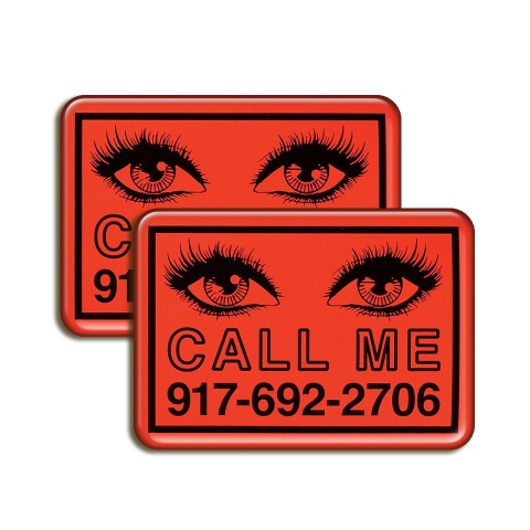 917 Nine One Seven Call Me Domed Stickers  2 pcs