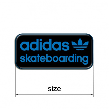 Adidas Skateboarding Silicone Stickers Black with Navy Blue Logo 2 pcs