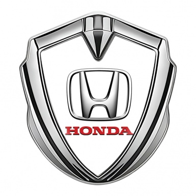 Honda Self Adhesive Bodyside Emblem Silver White Pearl Classic Logo