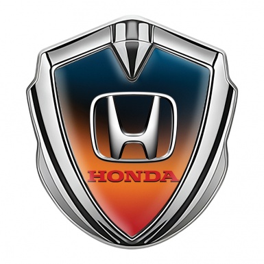 Honda Bodyside Domed Emblem Silver Old Copper Gradient Metallic Motif