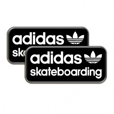 Adidas Skateboarding Domed Sticker Black with White Logo 2 pcs